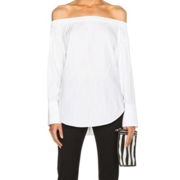 rag and bone off the shoulder top